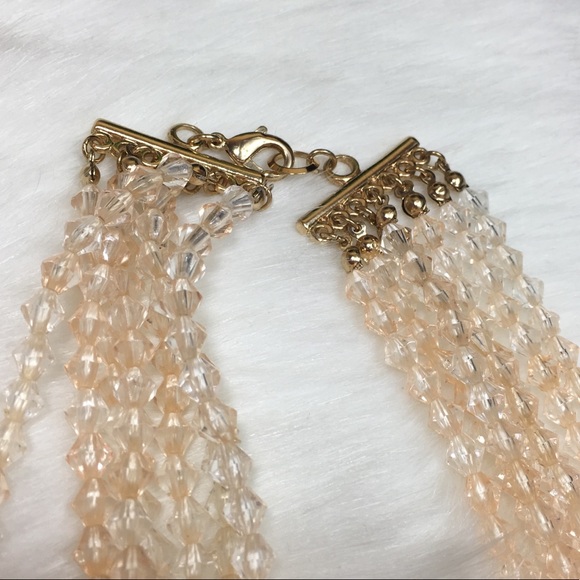 Brown Topaz & Champagne Bead 7-Strand Necklace - Picture 6 of 7